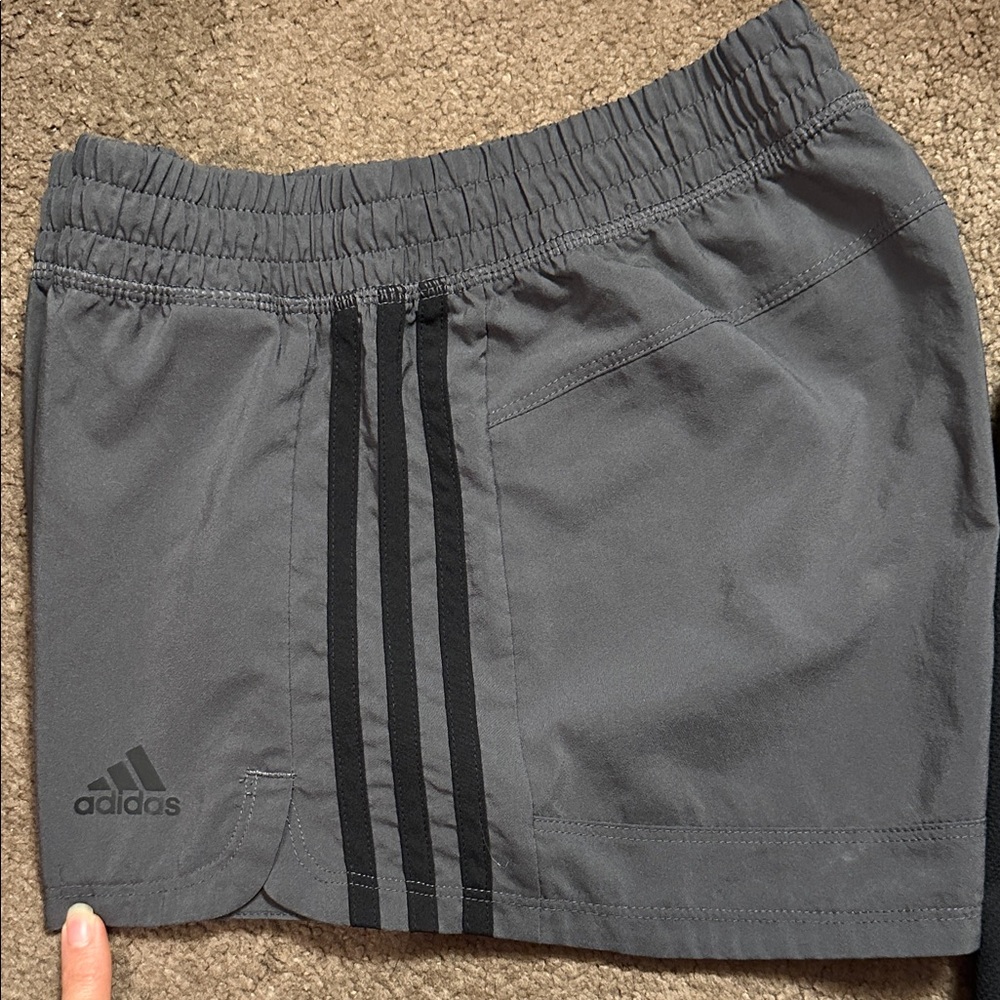 Bundle 2 Adidas Dual Pack Gray and Black Shorts - Picture 8 of 10